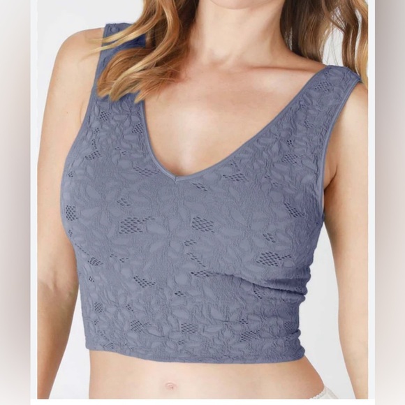 Wild Skye LACE V NECK TANK TOP Size L/XL New With Tags - Picture 1 of 6